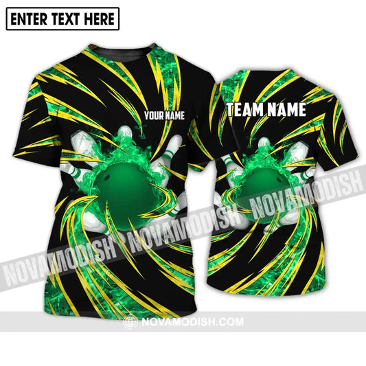 Unisex Shirt - Custom Name Shirt - Team Name Shirt Emerald Bowling Shirt T-Shirt / S T-shirt