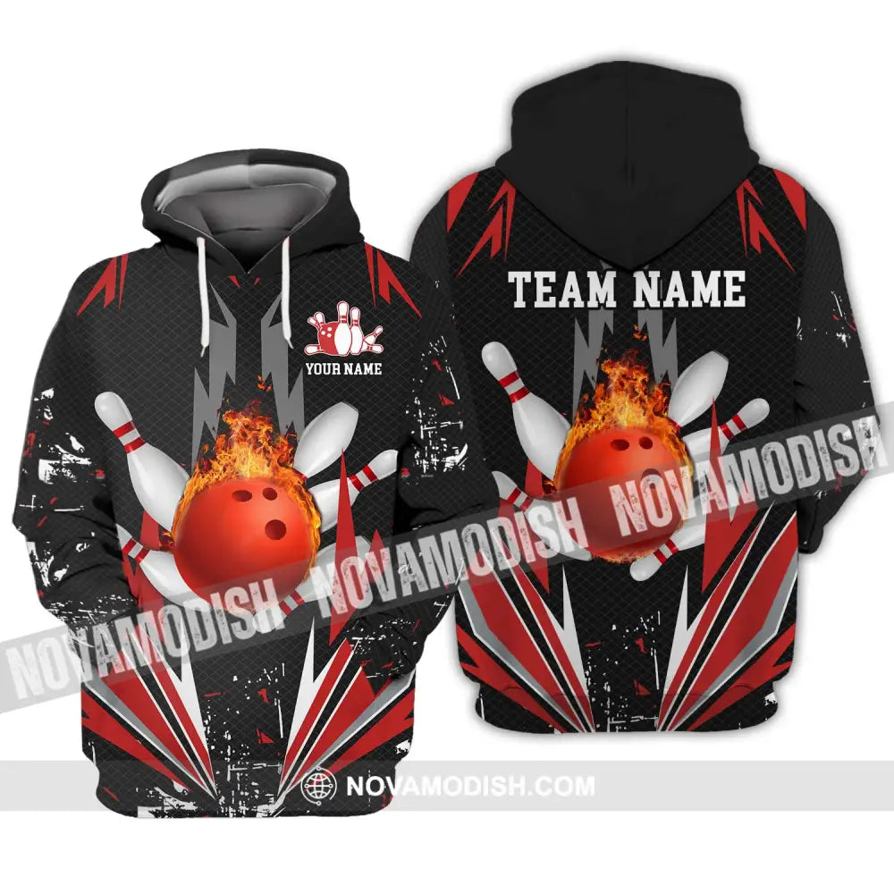Unisex Shirt - Custom Name Shirt - Team Name Shirt,Fire Bowling Shirt Hoodie / S T-shirt