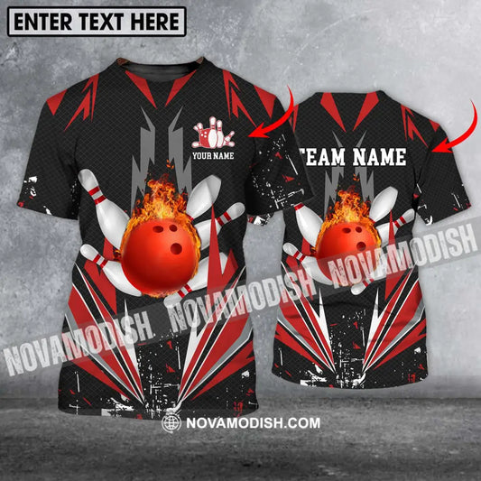 Unisex Shirt - Custom Name Shirt - Team Name Shirt,Fire Bowling Shirt T-shirt