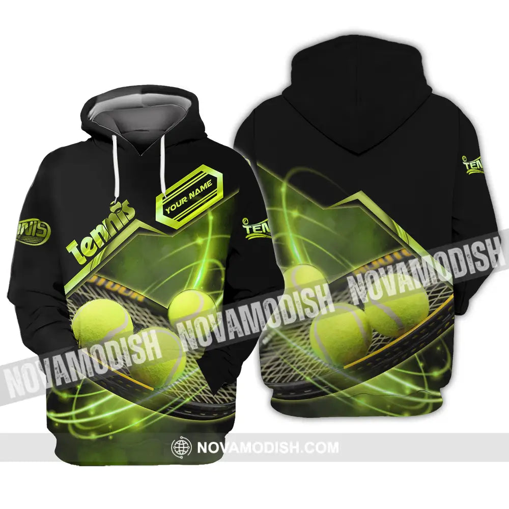 Unisex Shirt - Custom Name Tennis Ball Color Player Shirt Hoodie / S T-shirt