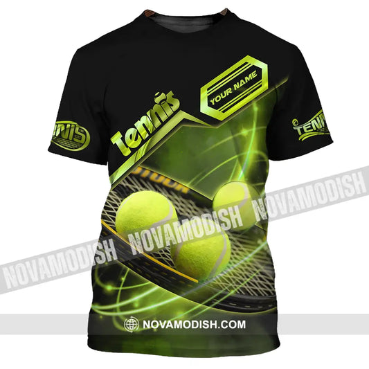 Unisex Shirt - Custom Name Tennis Ball Color Player Shirt T-Shirt / S T-shirt