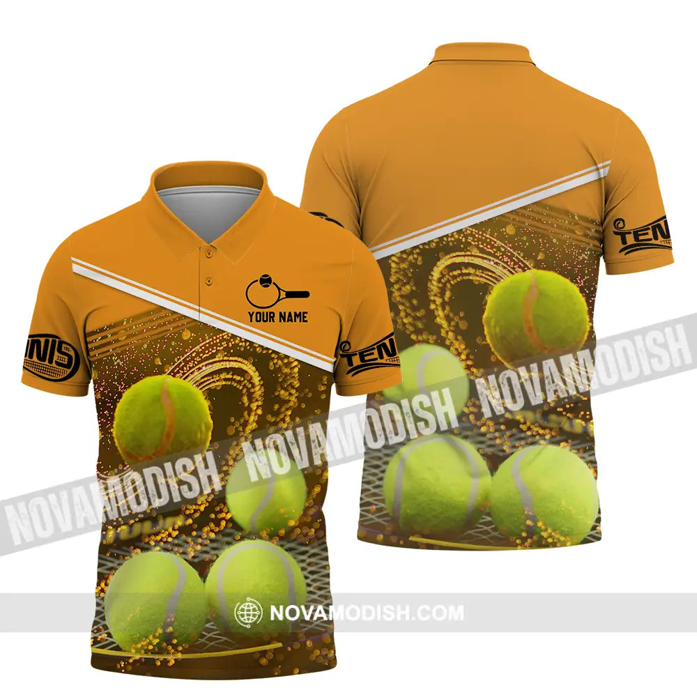 Unisex Shirt - Custom Name Tennis Ball Shirt Polo Shirt / S T-shirt