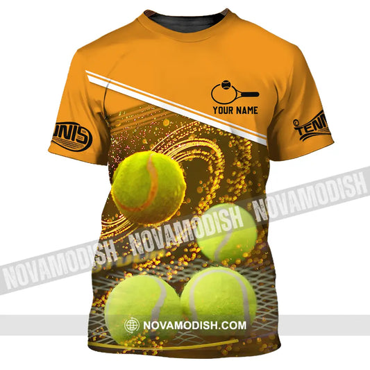 Unisex Shirt - Custom Name Tennis Ball Shirt T-Shirt / S T-shirt