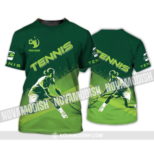 Unisex Shirt - Custom Name Tennis Shirt For Player Green T-Shirt / S T-shirt