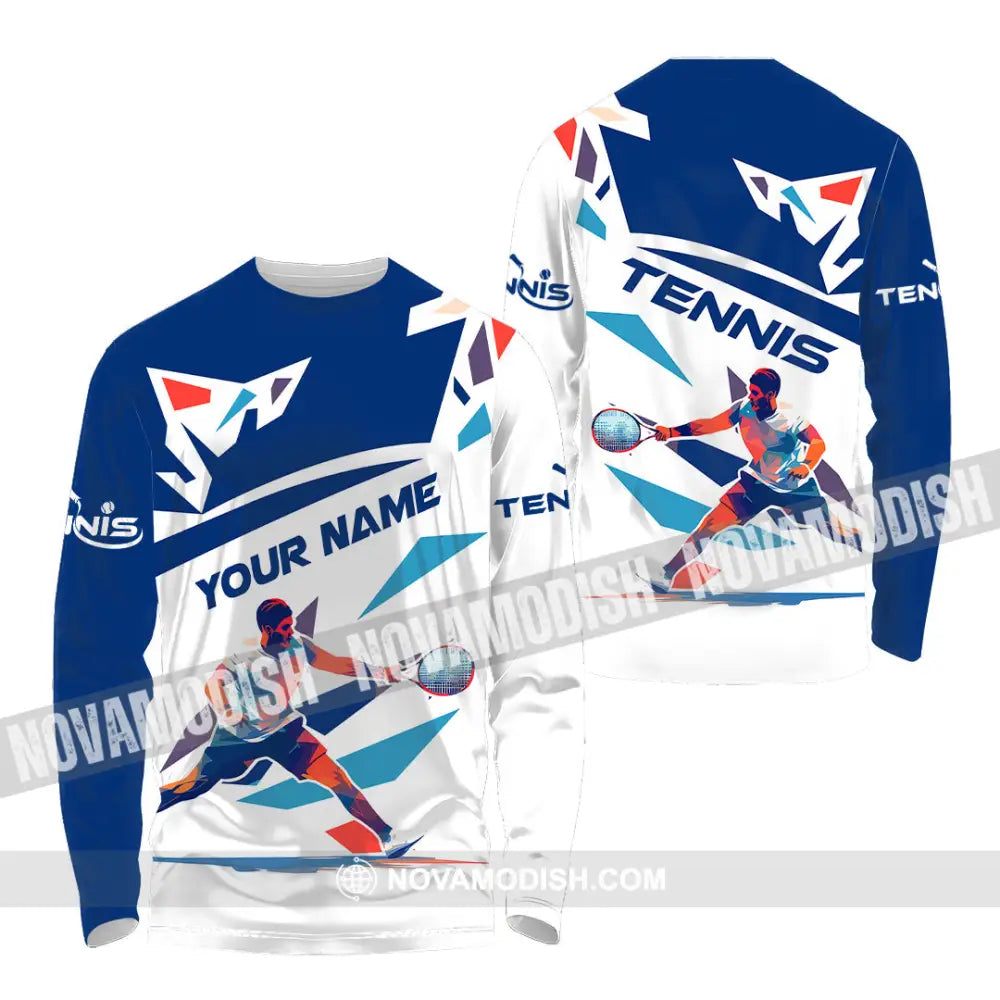 Unisex Shirt - Custom Name Tennis Shirt For Player Long Sleeve Shirt / S T-shirt