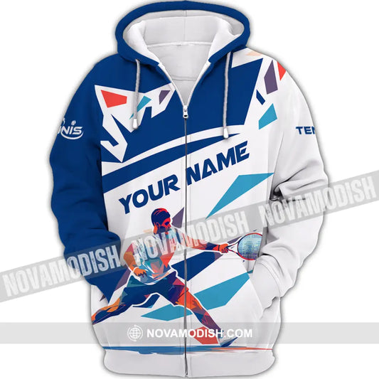 Unisex Shirt - Custom Name Tennis Shirt For Player Zipper Hoodie / S T-shirt