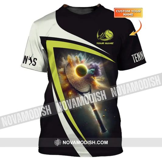 Unisex Shirt Custom Name Tennis Gift Lover T-Shirt Player Apparel