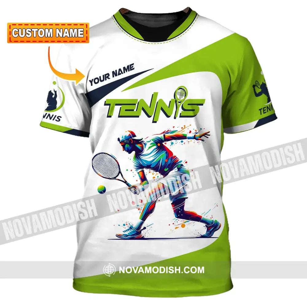 Unisex Shirt Custom Name Tennis Player T-Shirt For Lover Team Uniform T-Shirt