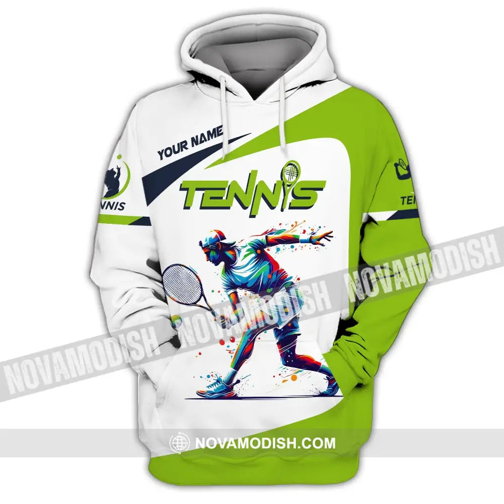 Unisex Shirt Custom Name Tennis Player T-Shirt For Lover Team Uniform Hoodie / S T-Shirt