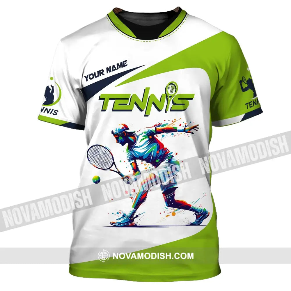 Unisex Shirt Custom Name Tennis Player T-Shirt For Lover Team Uniform / S T-Shirt