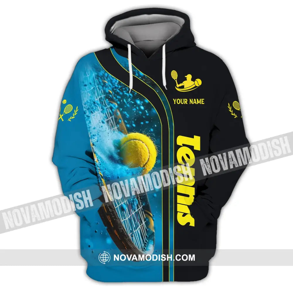 Unisex Shirt Custom Name Tennis T-Shirt For Club Gift Players Hoodie / S T-Shirt