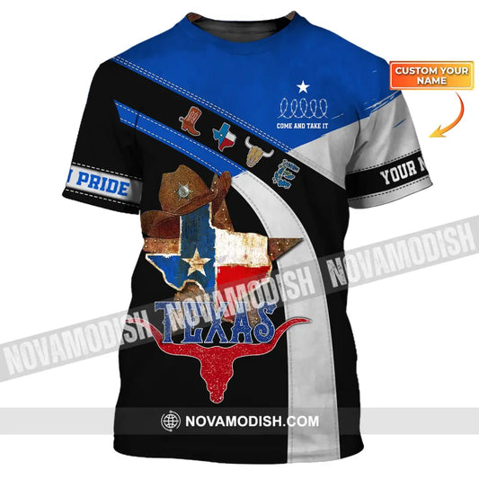 Unisex Shirt Custom Name Texas T-Shirt Come And Take It Pride / S