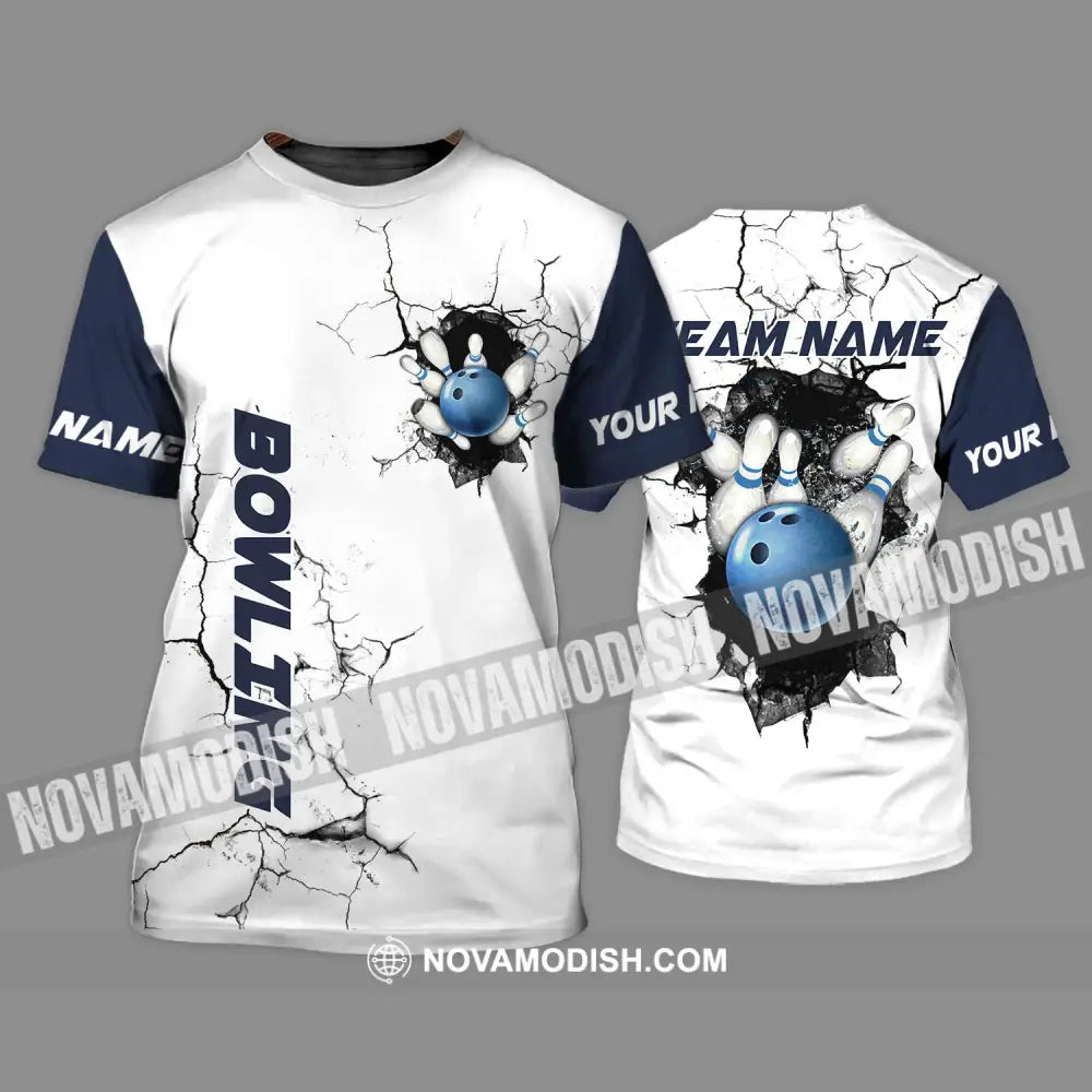 Unisex Shirt - Custom Name The Bowling Player Sport Shirt Cracking Wall T-Shirt / S T-shirt