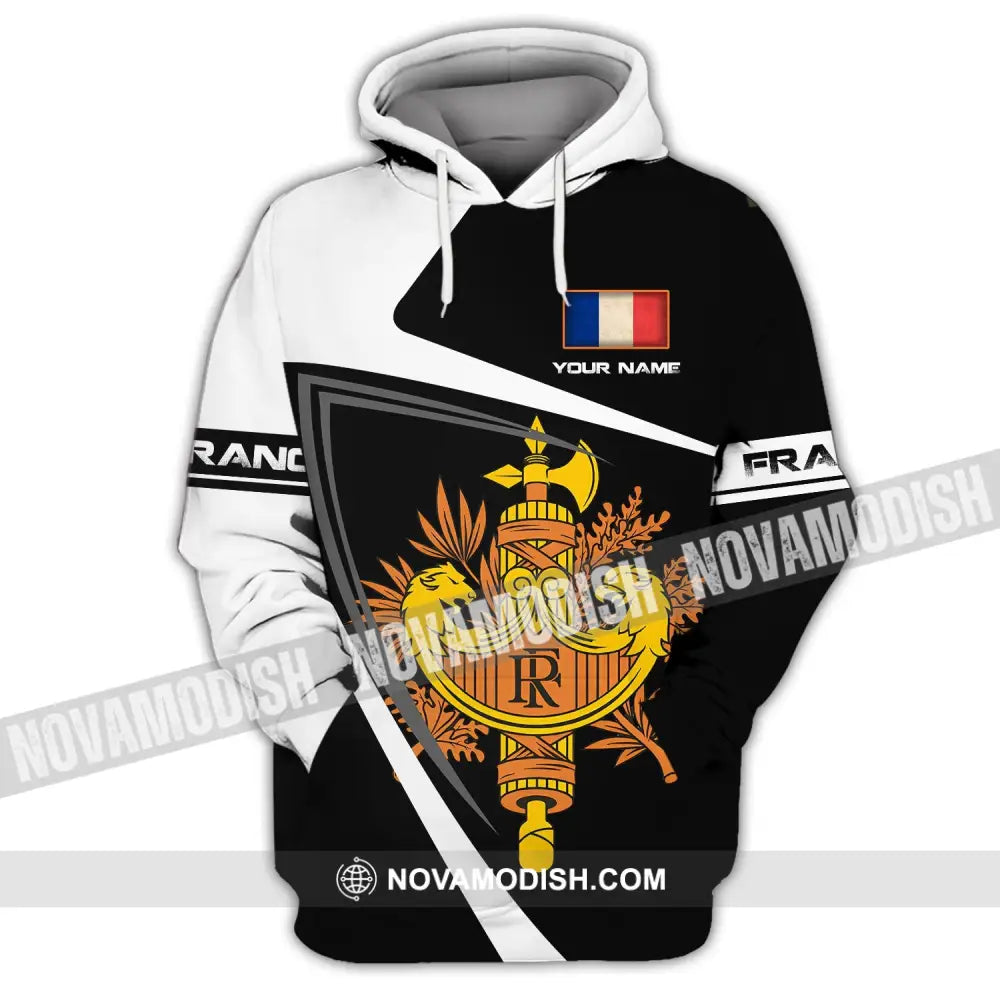 Unisex Shirt - Custom Name Shirt - The Coat Of Arms Of France Name Shirt Hoodie / S T-shirt