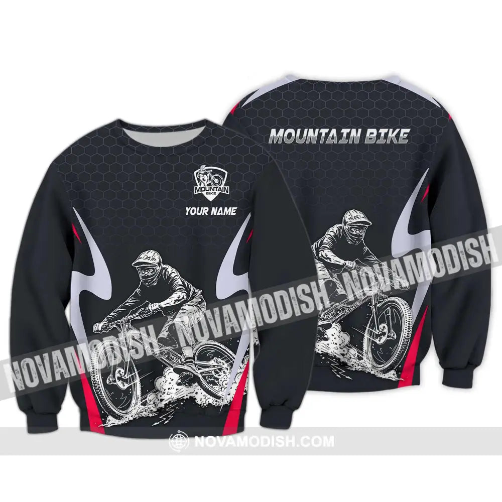 Unisex Shirt - Custom Name The Mountain Bike Player Sport Shirt Long Sleeve / S T-shirt