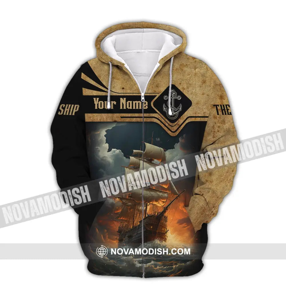 Unisex Shirt Custom Name The Ship 3D Hoodie Polo Zipper / S T-Shirt