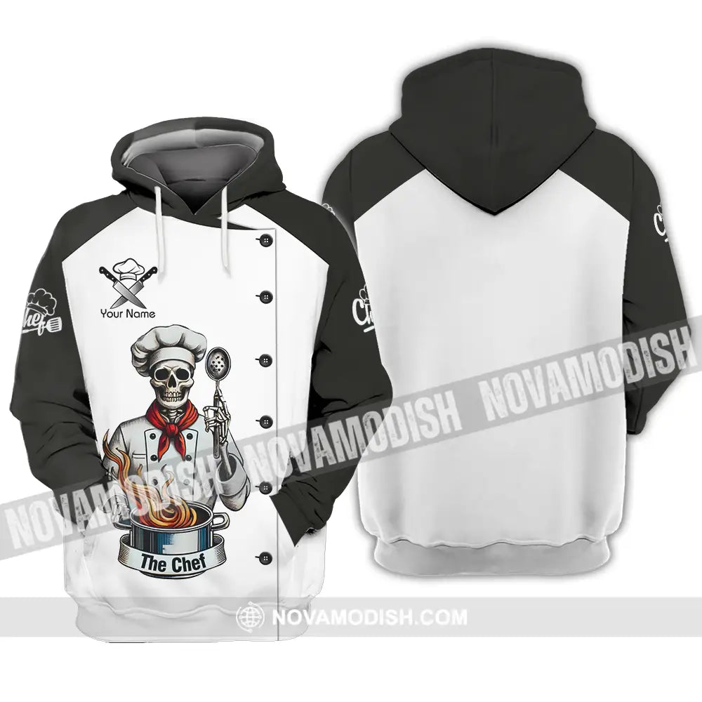 Unisex Shirt - Custom Name Shirt The Skull Chef Hoodie / S T-shirt