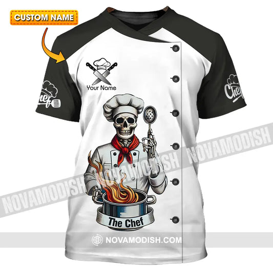 Unisex Shirt - Custom Name Shirt The Skull Chef T-shirt