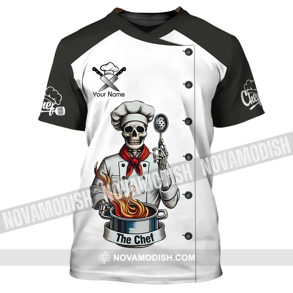 Unisex Shirt - Custom Name Shirt The Skull Chef T-Shirt / S T-shirt
