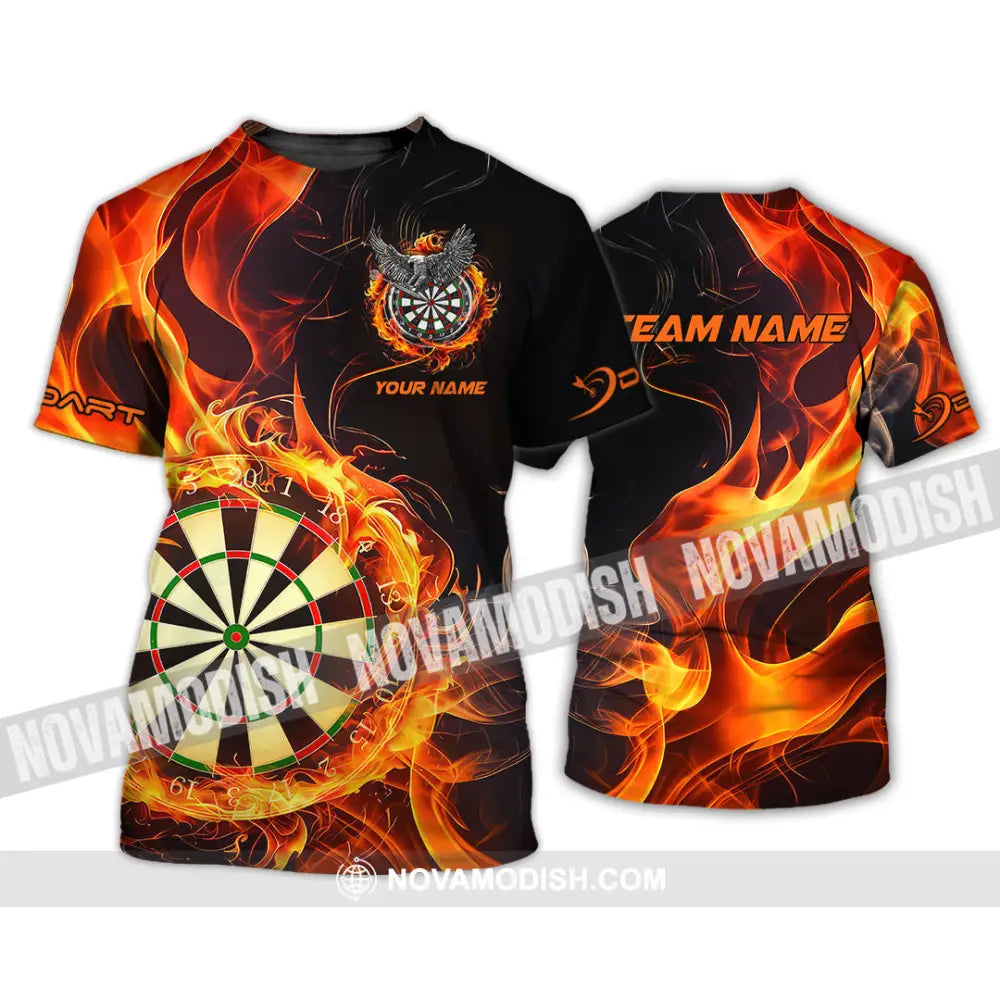 Unisex Shirt - Custom Name The Skull Darts Sport Shirt Fire Darts T-Shirt / S T-shirt