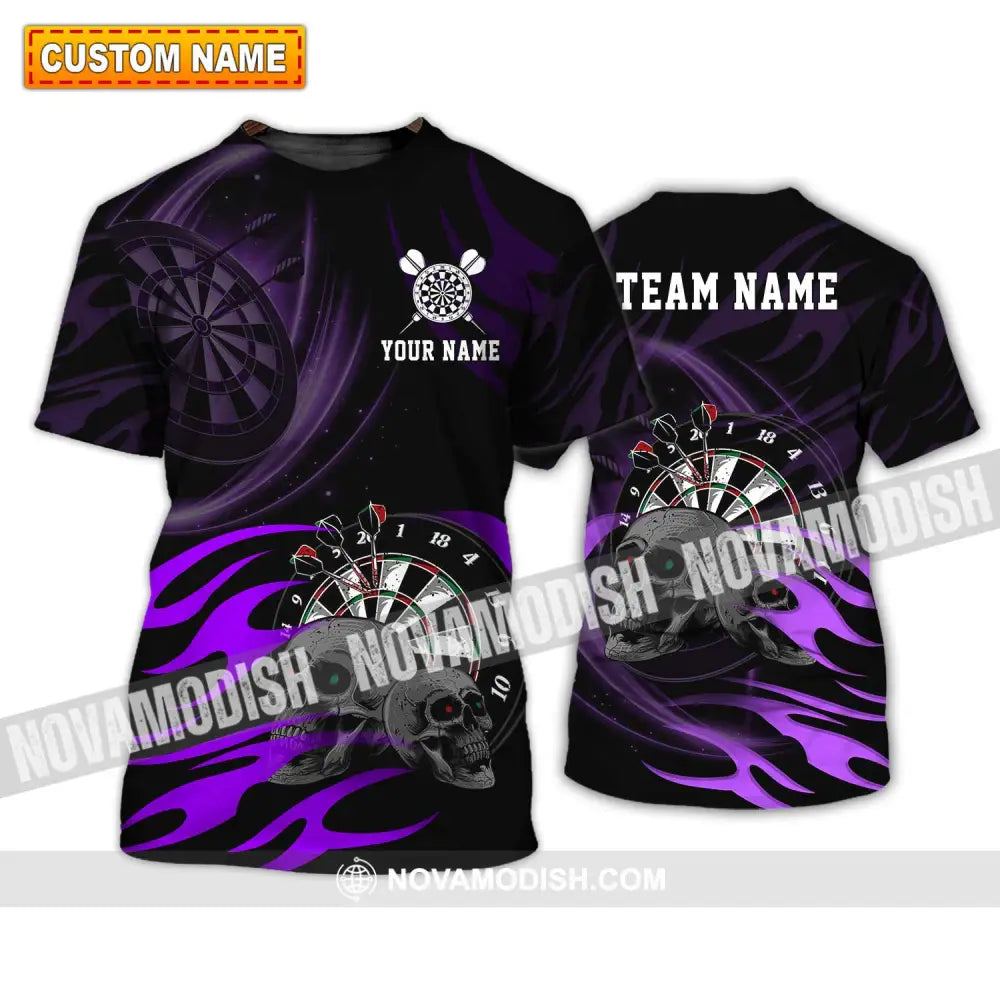 Unisex Shirt - Custom Name The Skull Darts Sport Shirt T-Shirt / S T-shirt