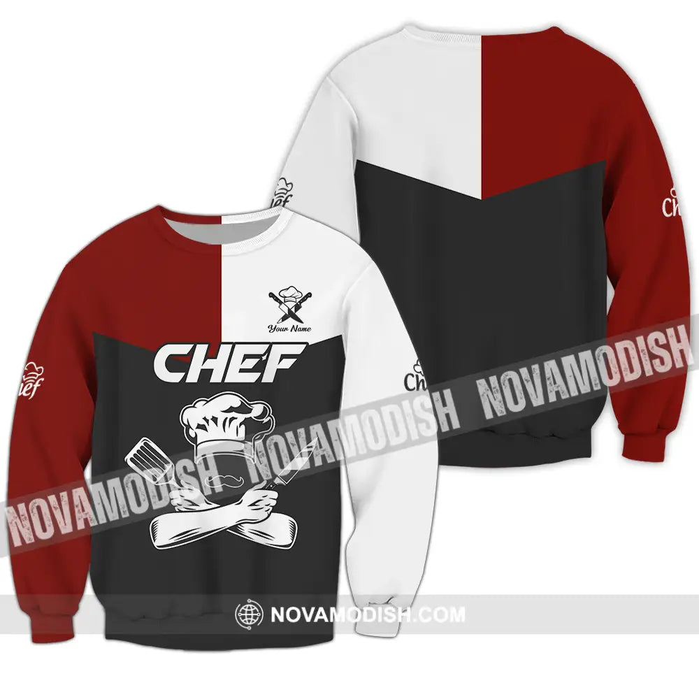 Unisex Shirt - Custom Name Shirt The Strongest Chef Long Sleeve / S T-shirt