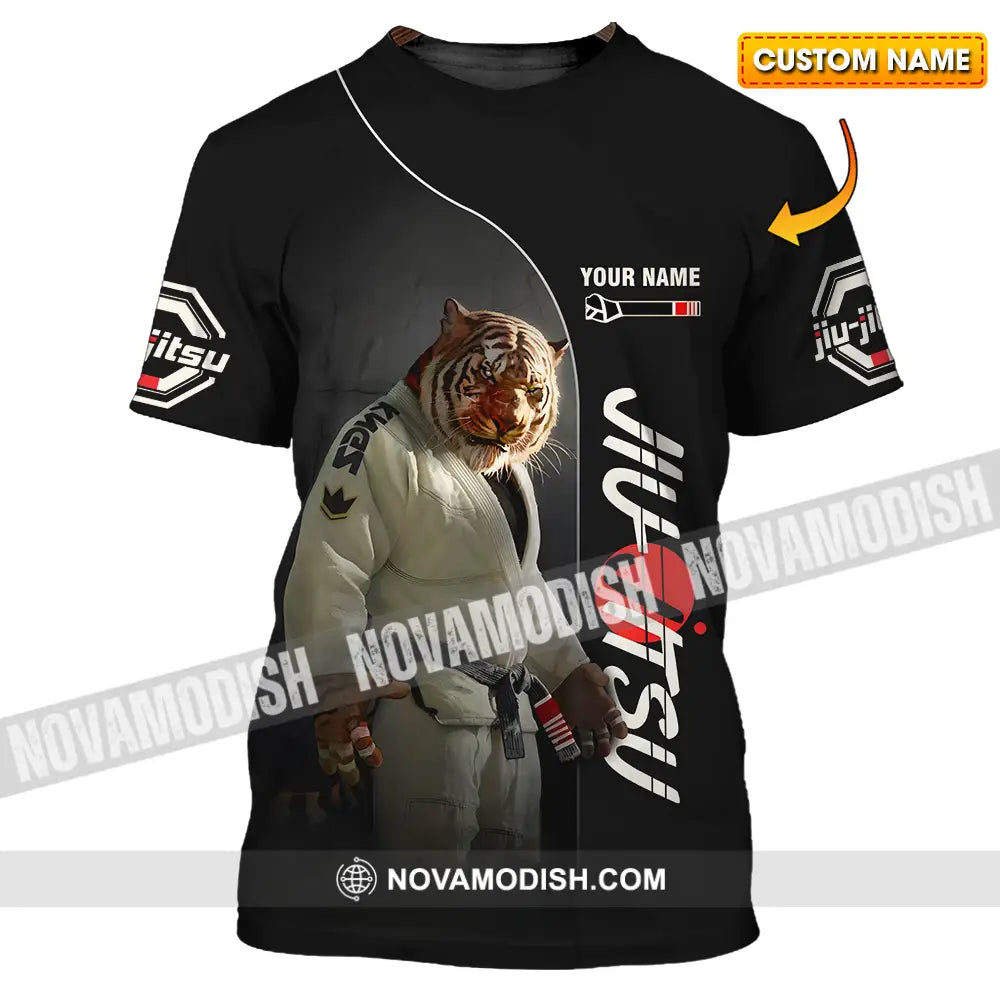Unisex Shirt - Custom Name Tiger Jiu Jitsu Shirt T-shirt
