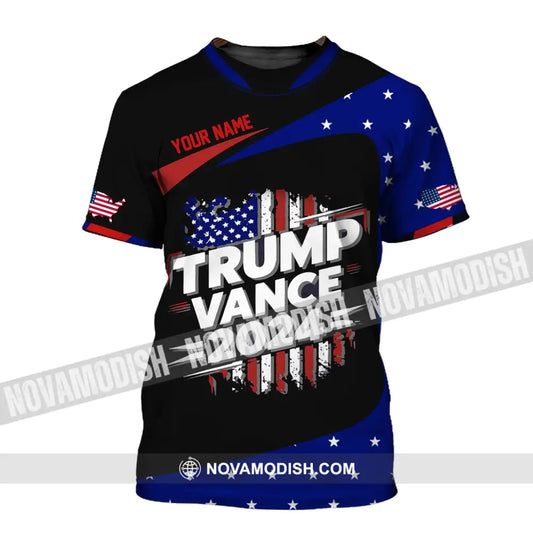 Unisex Shirt Custom Name Trump Vance 2024 For President T-Shirt / S T-Shirt