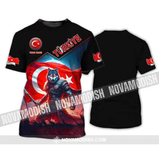 Unisex Shirt Custom Name Türkiye Turkiye Lover Polo Long Sleeve T-Shirt / S T-Shirt