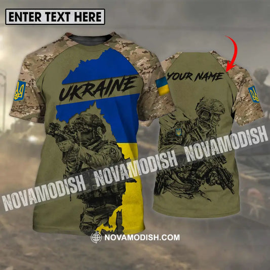 Unisex Shirt - Custom Name Ukraina Army Shirt T-shirt