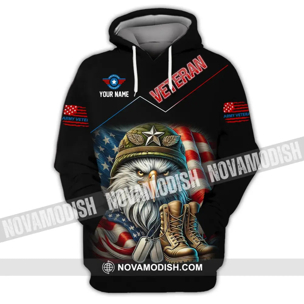 Unisex Shirt Custom Name Veteran Memorial Hoodie / S T-Shirt