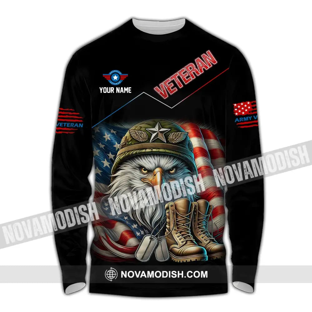 Unisex Shirt Custom Name Veteran Memorial Long Sleeve / S T-Shirt