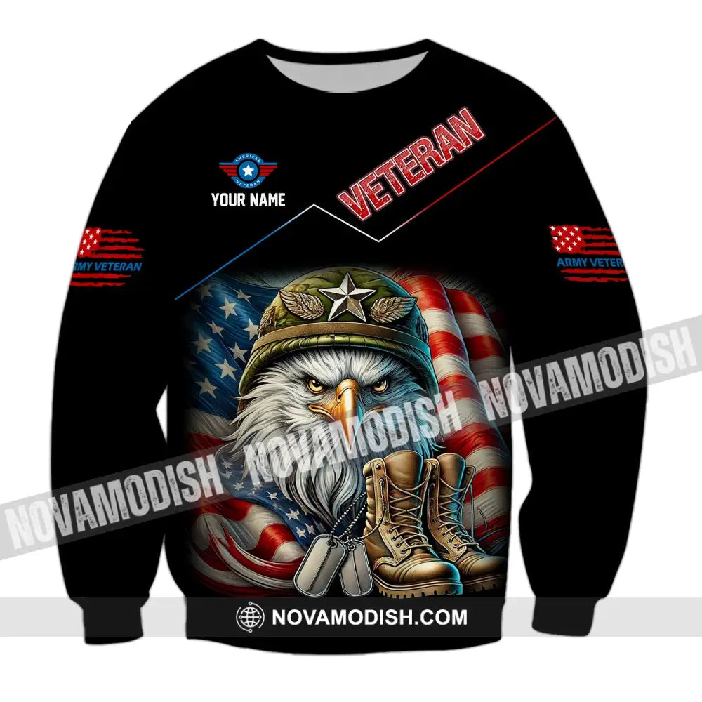 Unisex Shirt Custom Name Veteran Memorial Long Sleeve / S T-Shirt