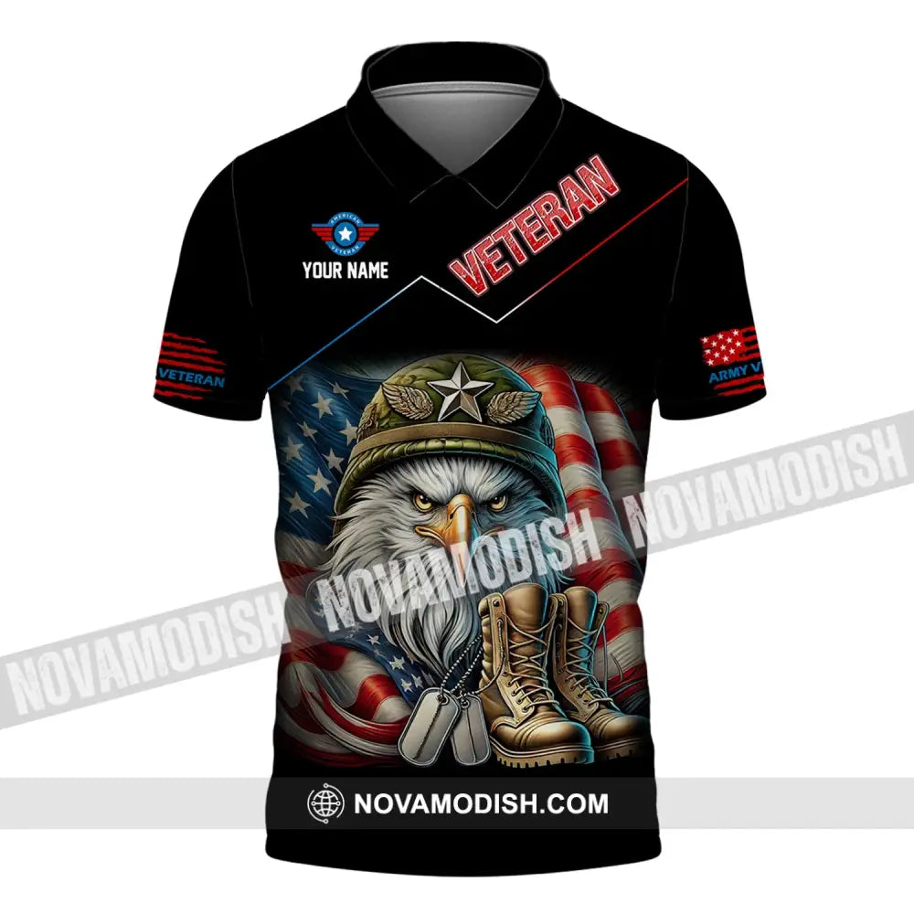 Unisex Shirt Custom Name Veteran Memorial Polo / S T-Shirt