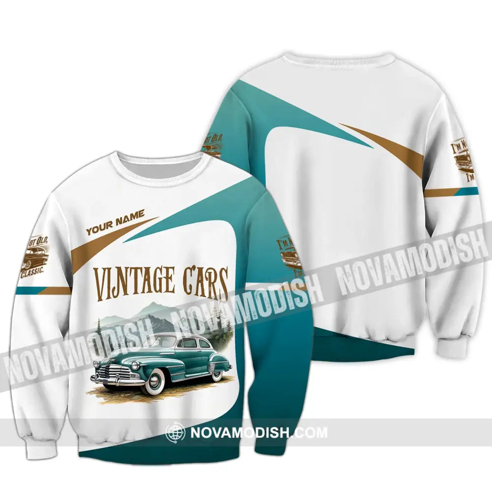 Unisex Shirt Custom Name Vintage Car Polo Long Sleeve Gift For Lover / S T-Shirt