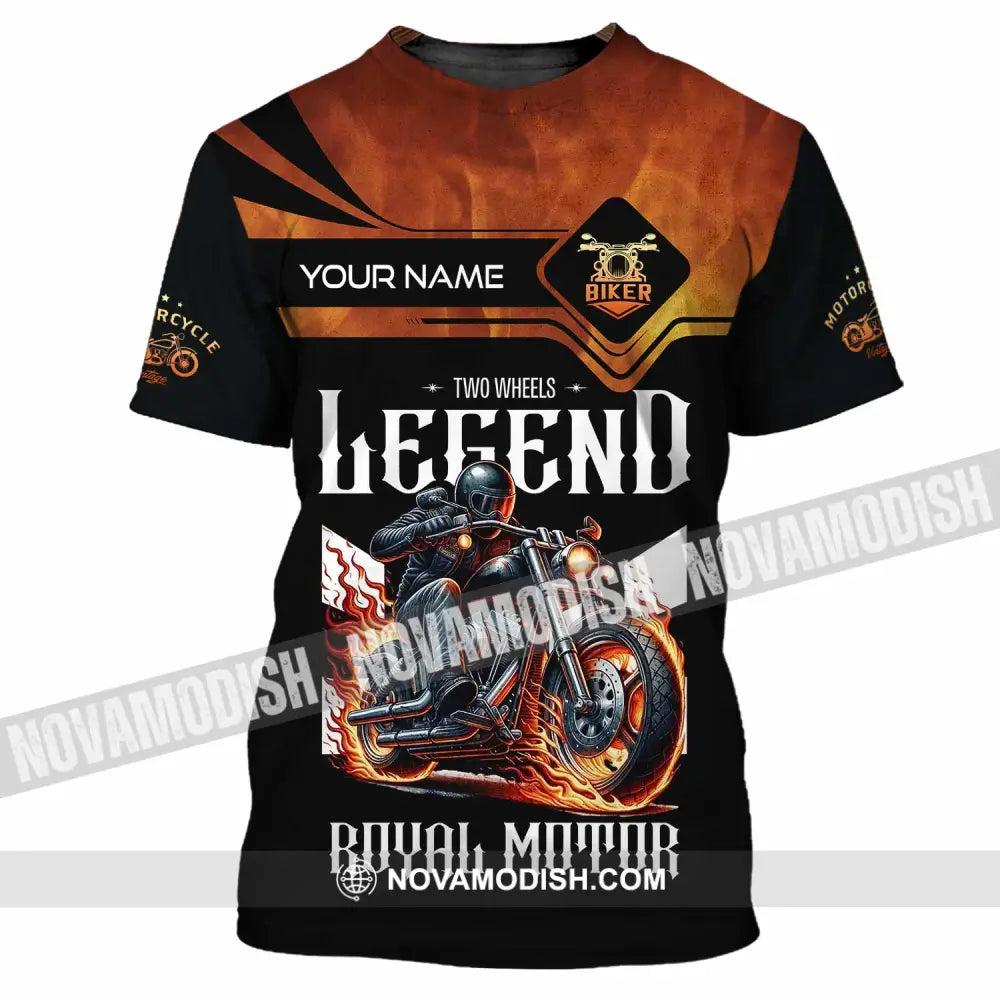 Unisex Shirt Custom Name Vintage Motorbike Love T-Shirt / S T-Shirt