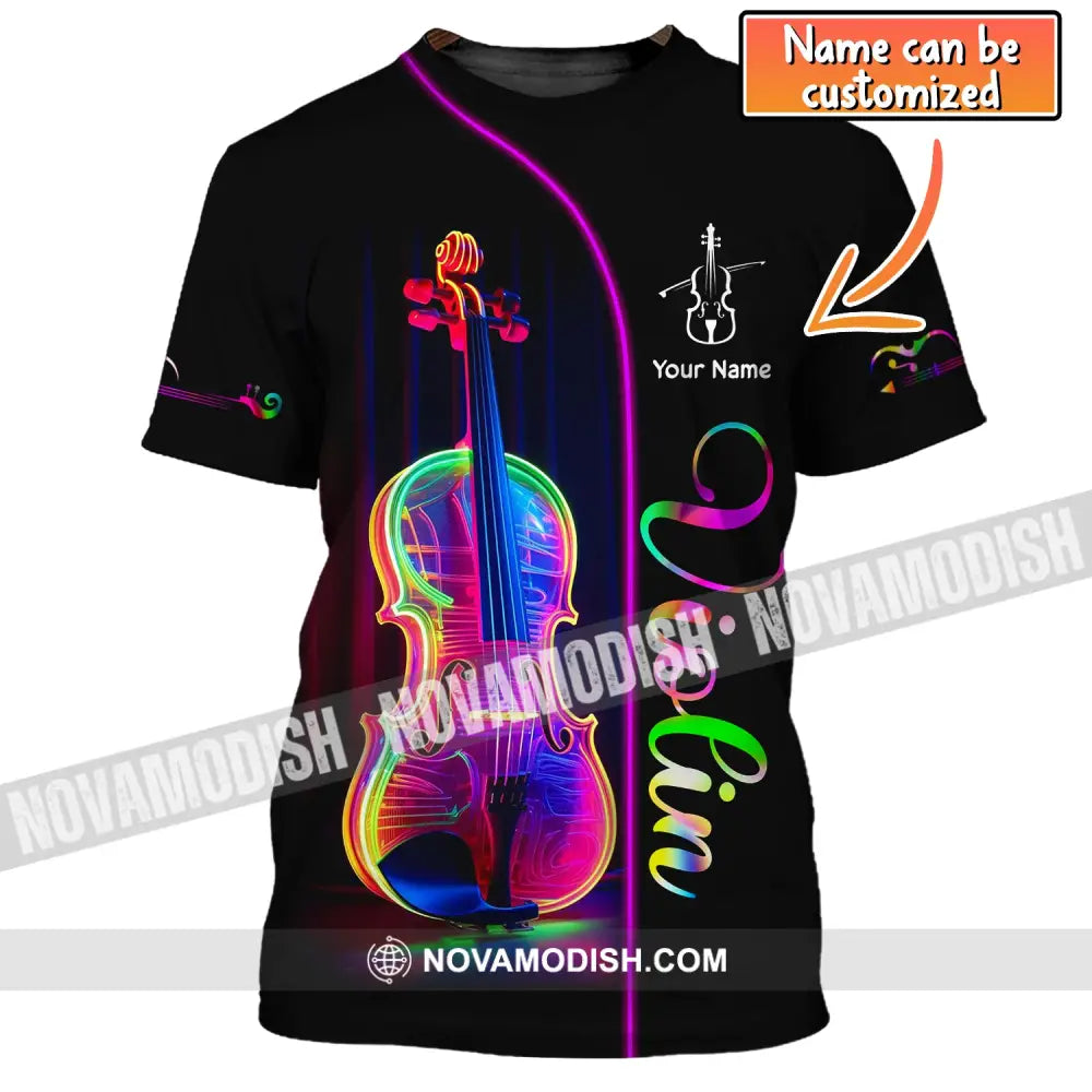 Unisex Shirt Custom Name Violin T-Shirt Player Shirts Violinist Gift