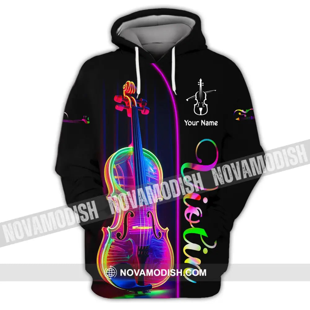 Unisex Shirt Custom Name Violin T-Shirt Player Shirts Violinist Gift Hoodie / S