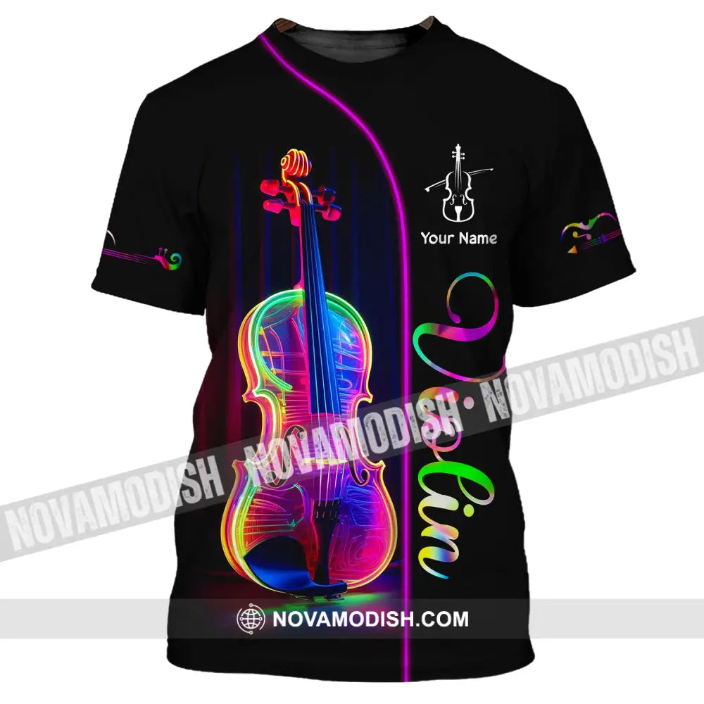 Unisex Shirt Custom Name Violin T-Shirt Player Shirts Violinist Gift / S