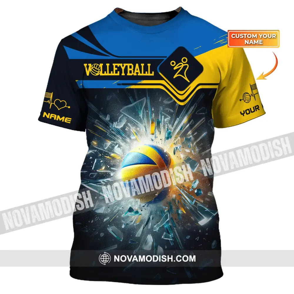 Unisex Shirt Custom Name Volleyball T-Shirt For Team Gift Players