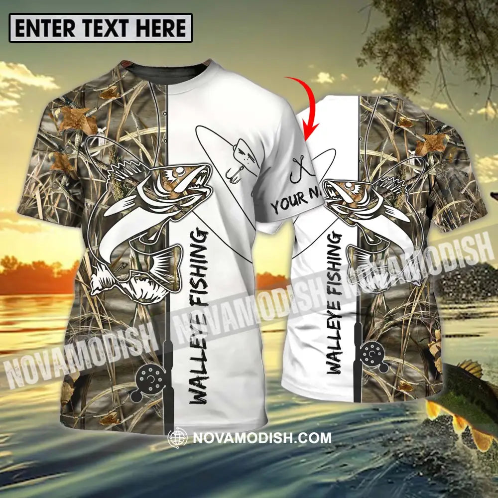 Unisex Shirt - Custom Name Walleye Fishing Shirt T-shirt