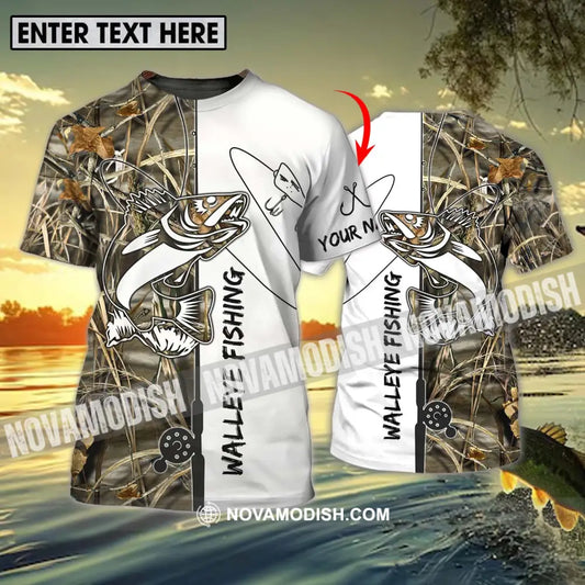 Unisex Shirt - Custom Name Walleye Fishing Shirt T-shirt