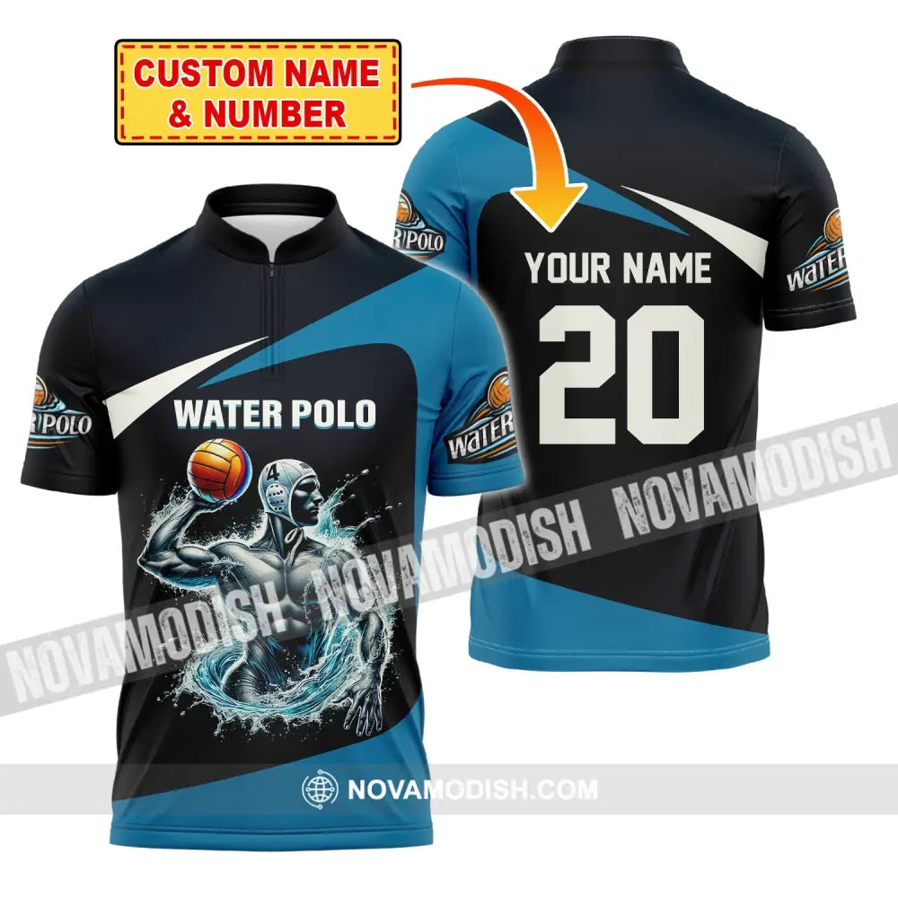 Unisex Shirt Custom Name Water Polo T-Shirt For Club Gift Players T-Shirt