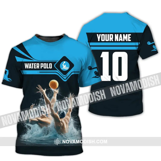 Unisex Shirt Custom Name Water Polo T-Shirt Hoodie Long Sleeve Team Uniform / S T-Shirt