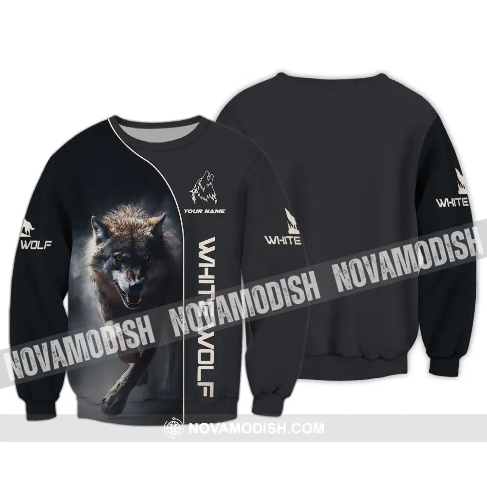 Unisex Shirt - Custom Name Shirt - White Wolf Shirt - White Wolf Name Long Sleeve / S T-shirt
