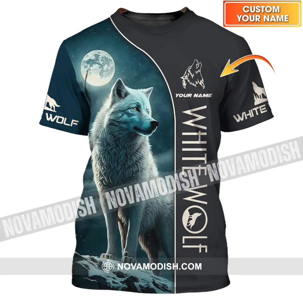Unisex Shirt - Custom Name Shirt - White Wolf Shirt - White Wolf T-shirt