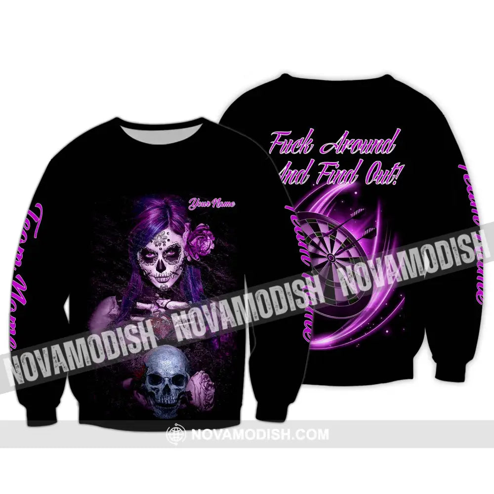 Unisex Shirt - Custom Name Witch Darts Shirt Long Sleeve / S T-shirt