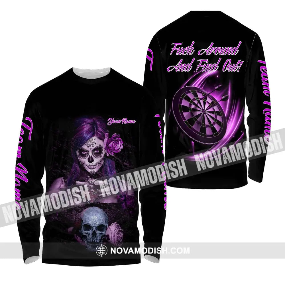 Unisex Shirt - Custom Name Witch Darts Shirt Long Sleeve Shirt / S T-shirt