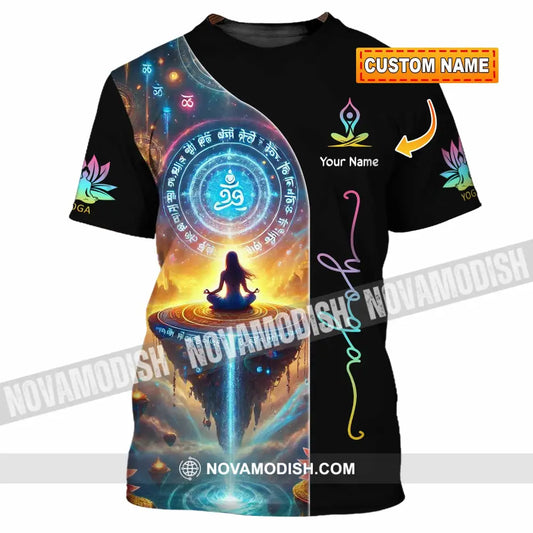 Unisex Shirt Custom Name Yoga Love Hoodie Polo Long Sleeve T-Shirt