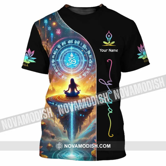 Unisex Shirt Custom Name Yoga Love Hoodie Polo Long Sleeve T-Shirt / S T-Shirt